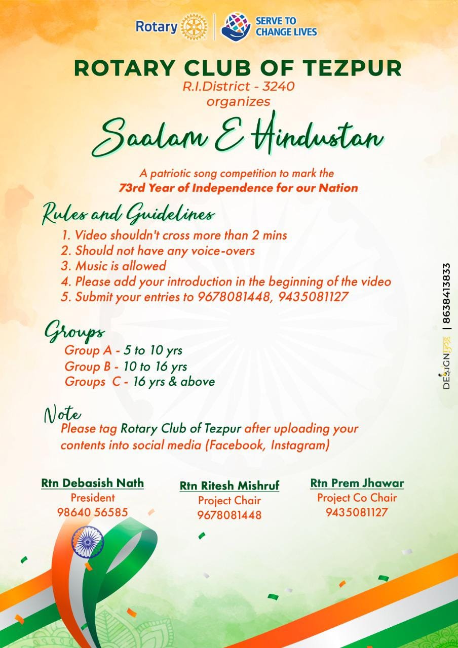 SALAM –E- HINDUSTAN: A PATRIOTIC SONG COMPETION